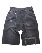 PISTOL ASH GREY DESTROYED BAGGY CAPRI