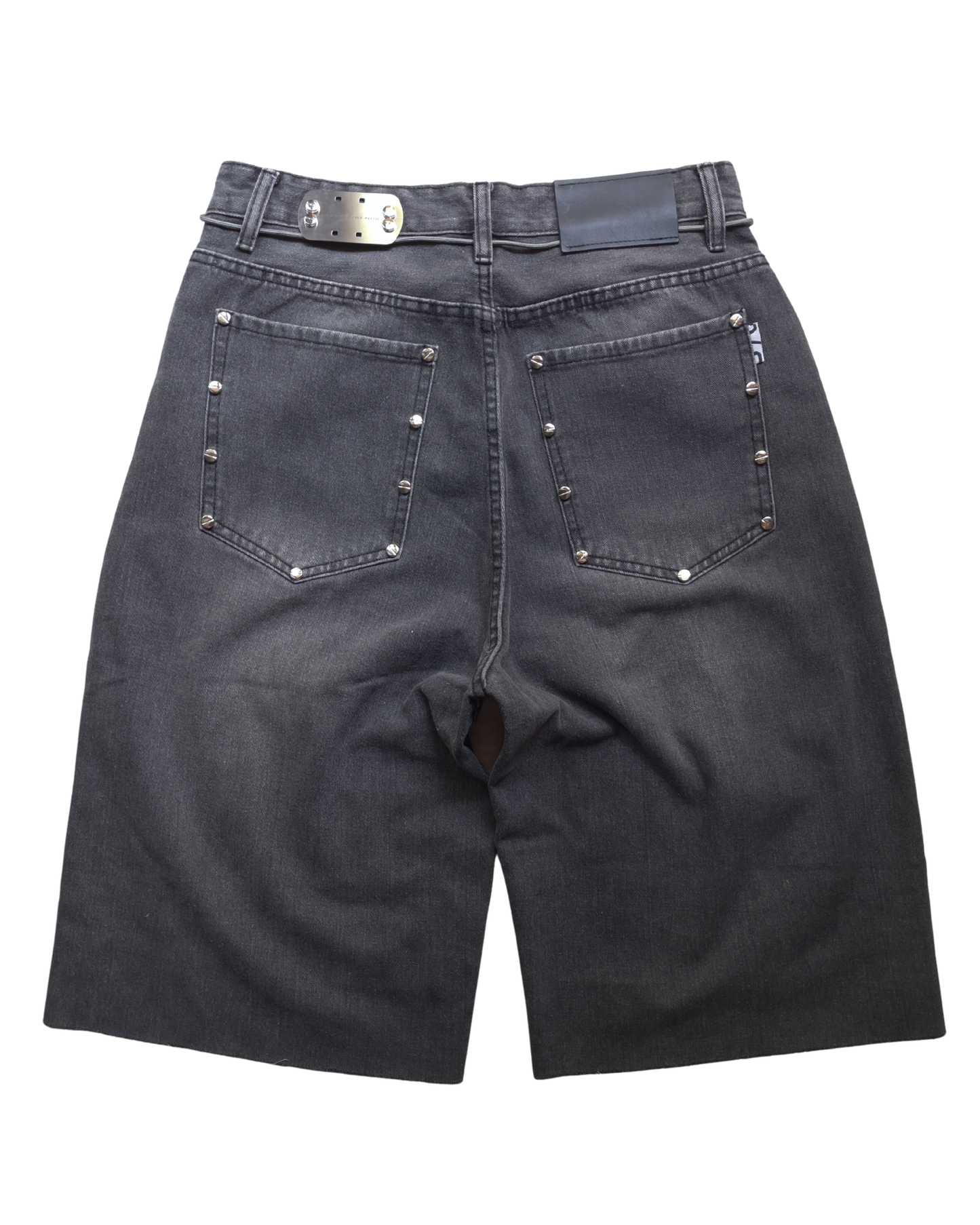 PISTOL ASH GREY DESTROYED BAGGY CAPRI