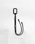 PISTOL BLACK MORSE PARACOD KEYCHAIN
