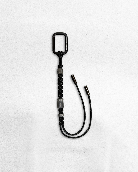 PISTOL BLACK MORSE PARACOD KEYCHAIN