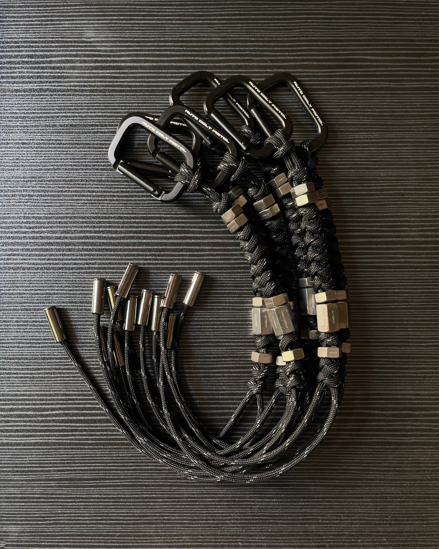 PISTOL BLACK MORSE PARACOD KEYCHAIN