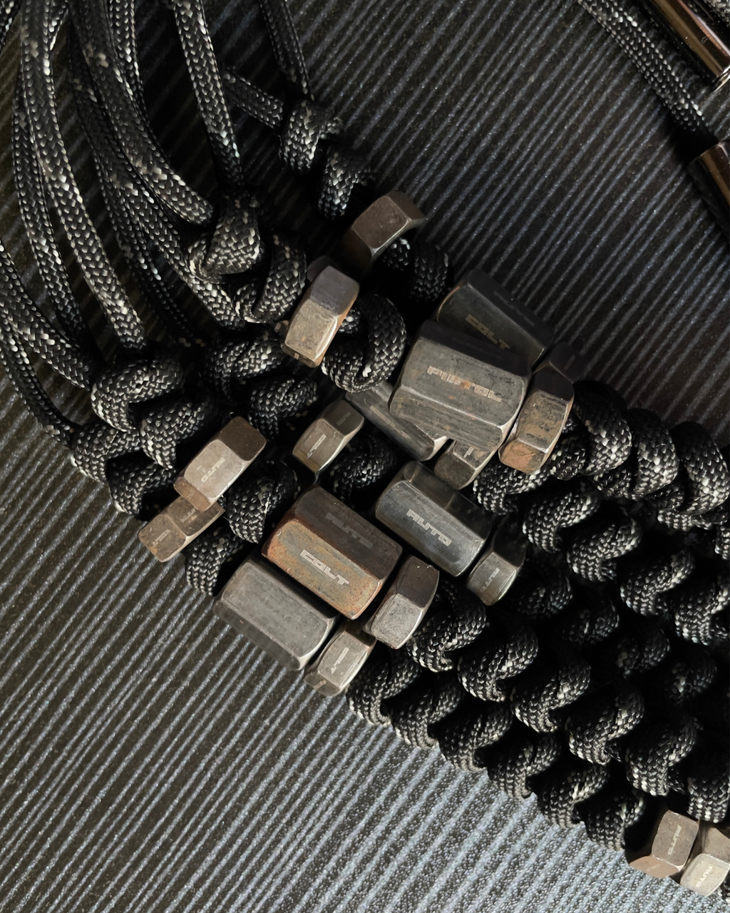 PISTOL BLACK MORSE PARACOD KEYCHAIN