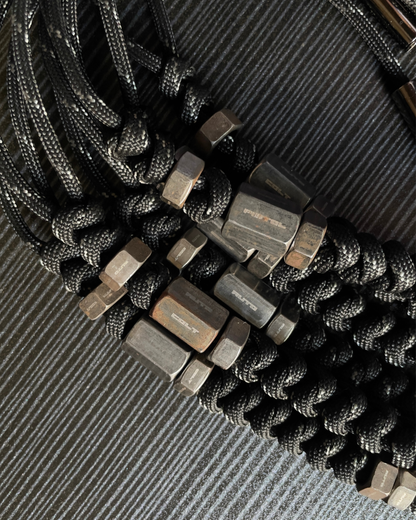 PISTOL BLACK MORSE PARACOD KEYCHAIN