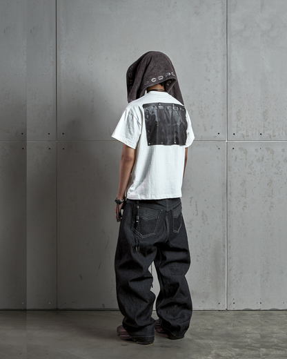 PISTOL BLACK NOIR RAW BAGGY JEANS