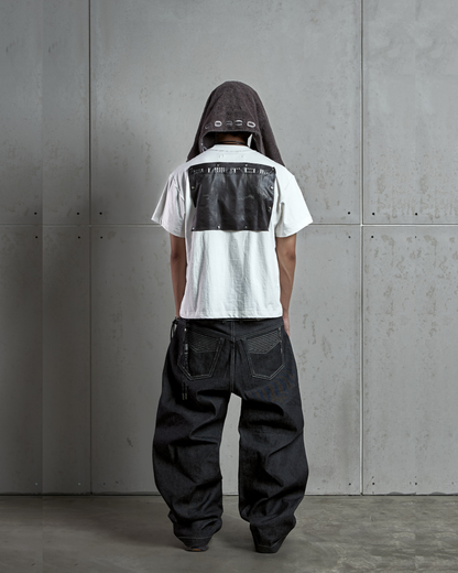 PISTOL BLACK NOIR RAW BAGGY JEANS