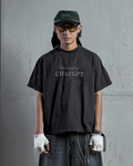 ACP "CHATGPT" BLACK WASHED BOXY T-SHIRT