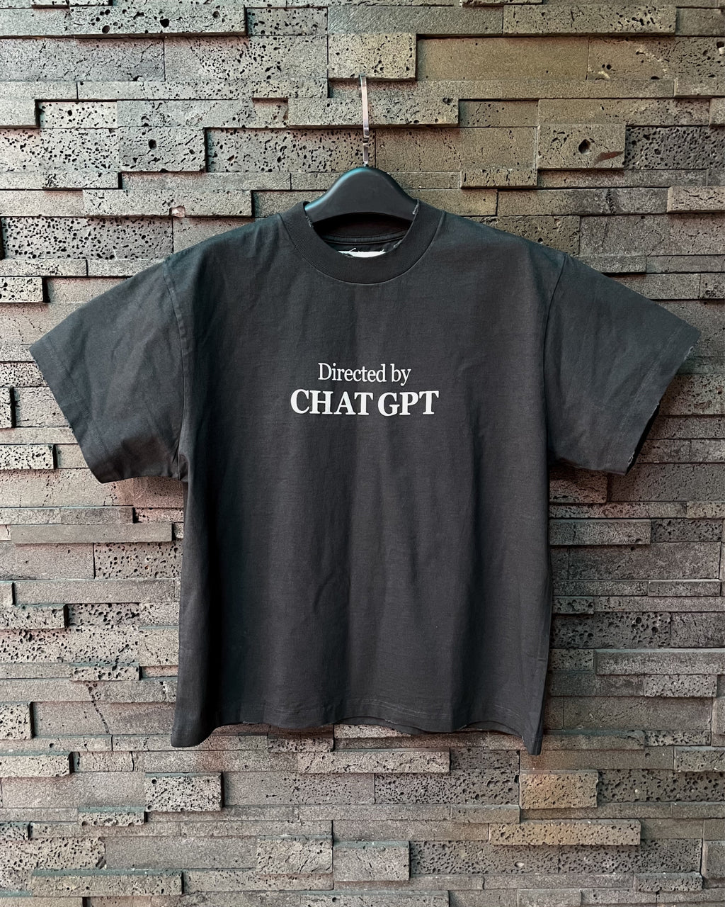 ACP "CHATGPT" BLACK WASHED BOXY T-SHIRT