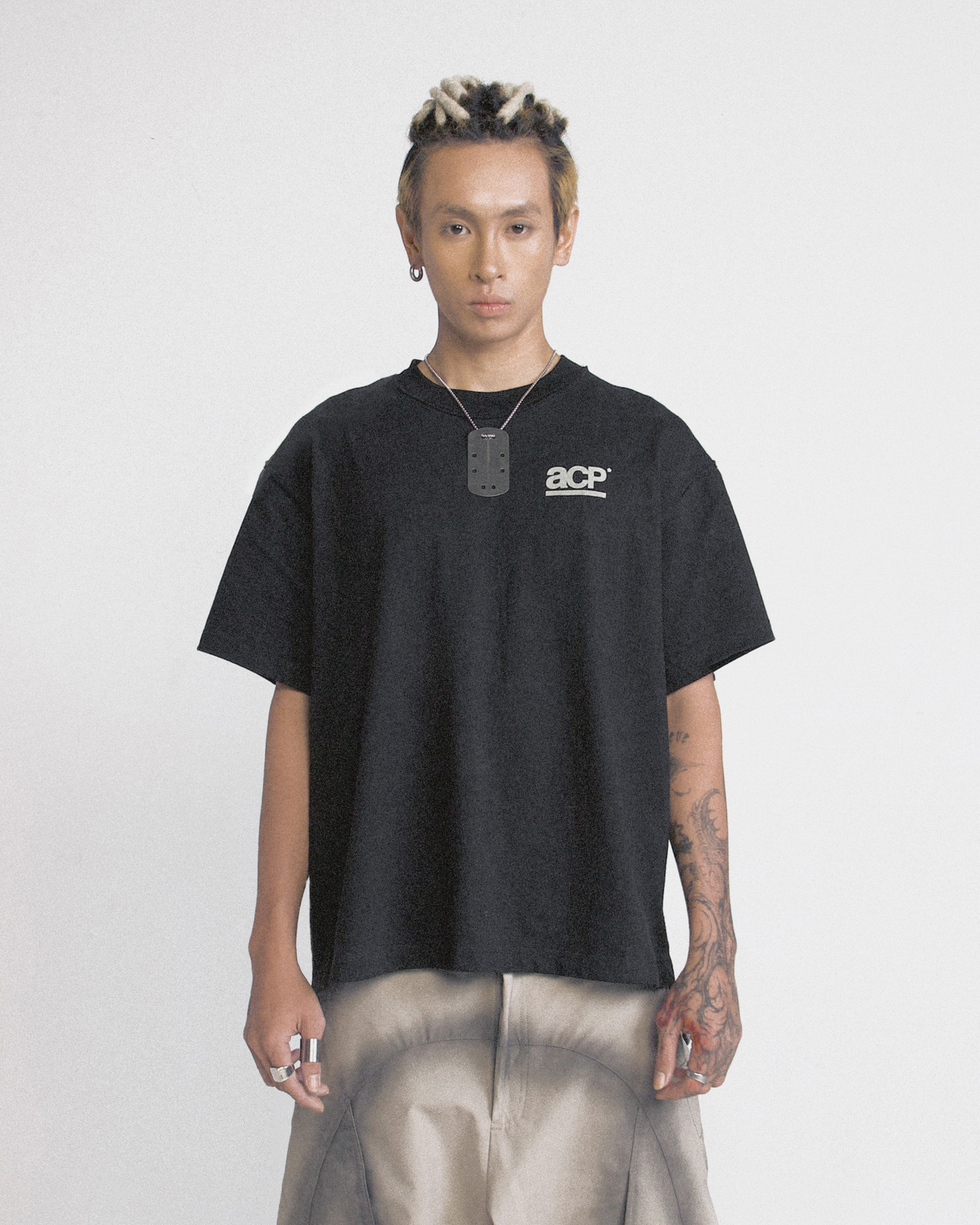 ACP BASIC LOGO BLACK BOXY T-SHIRT