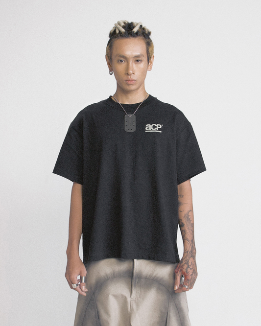 ACP BASIC LOGO BLACK BOXY T-SHIRT