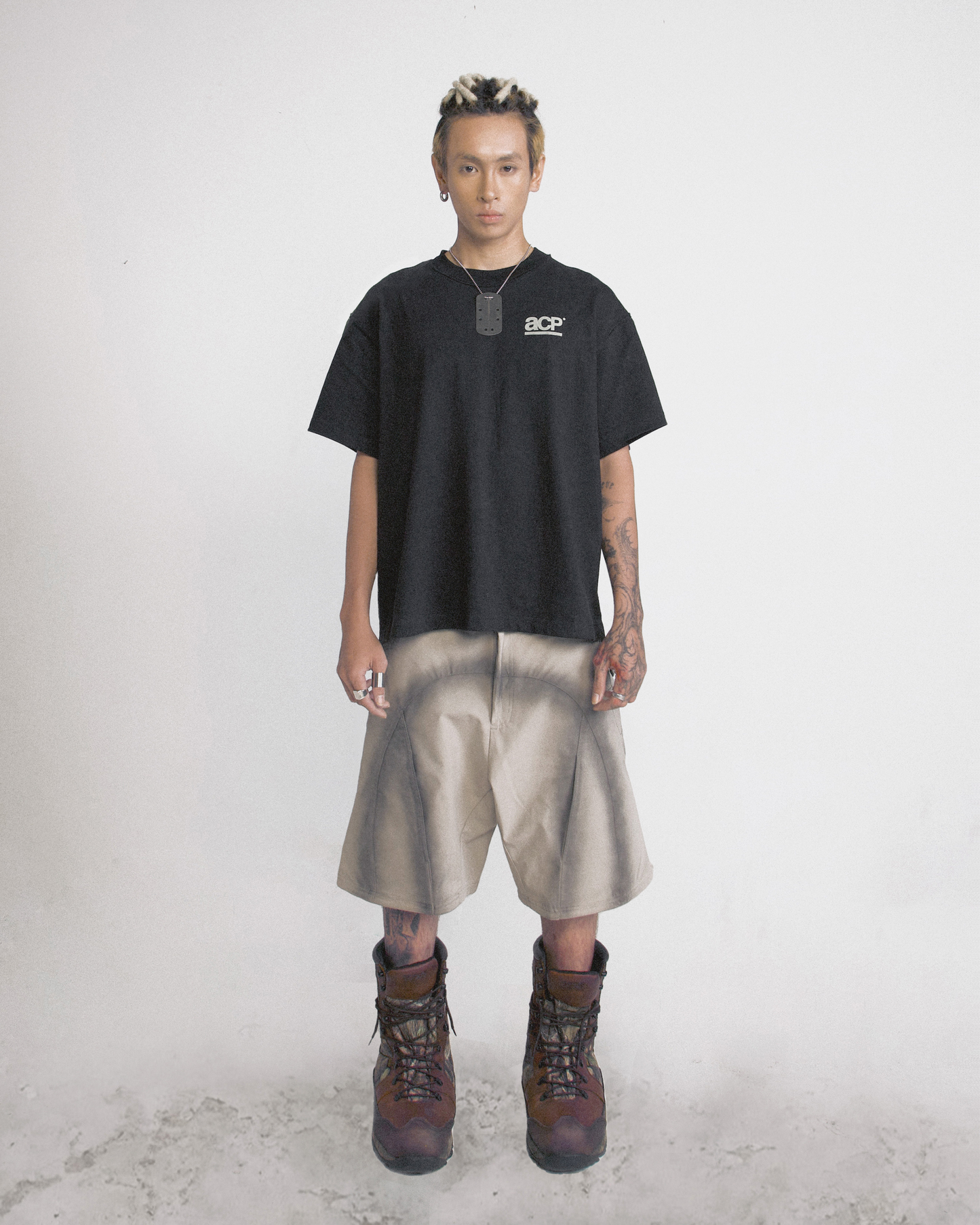 ACP BASIC LOGO BLACK BOXY T-SHIRT