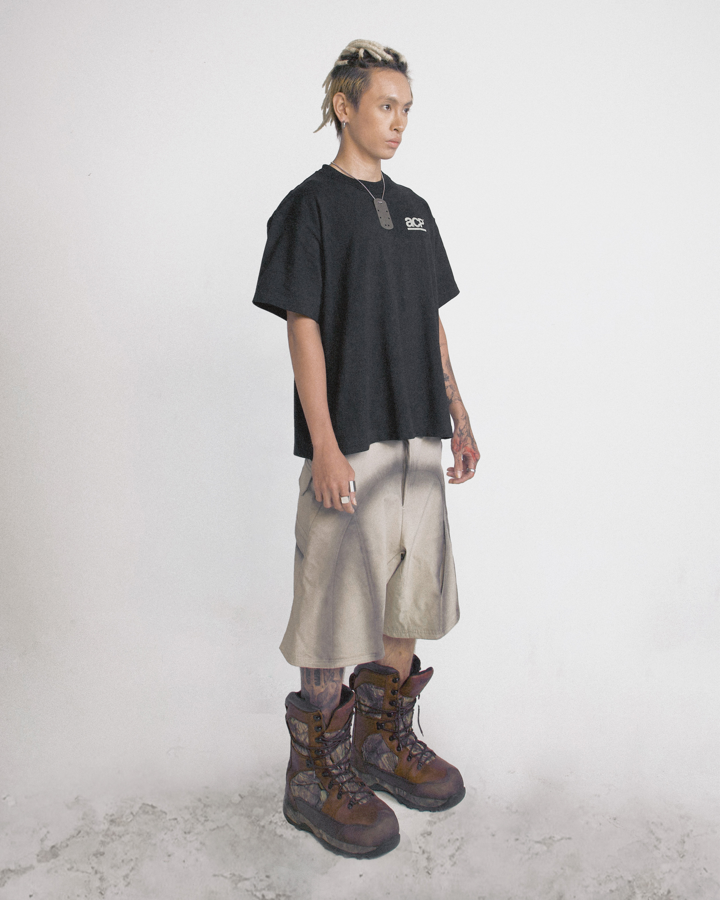 ACP BASIC LOGO BLACK BOXY T-SHIRT