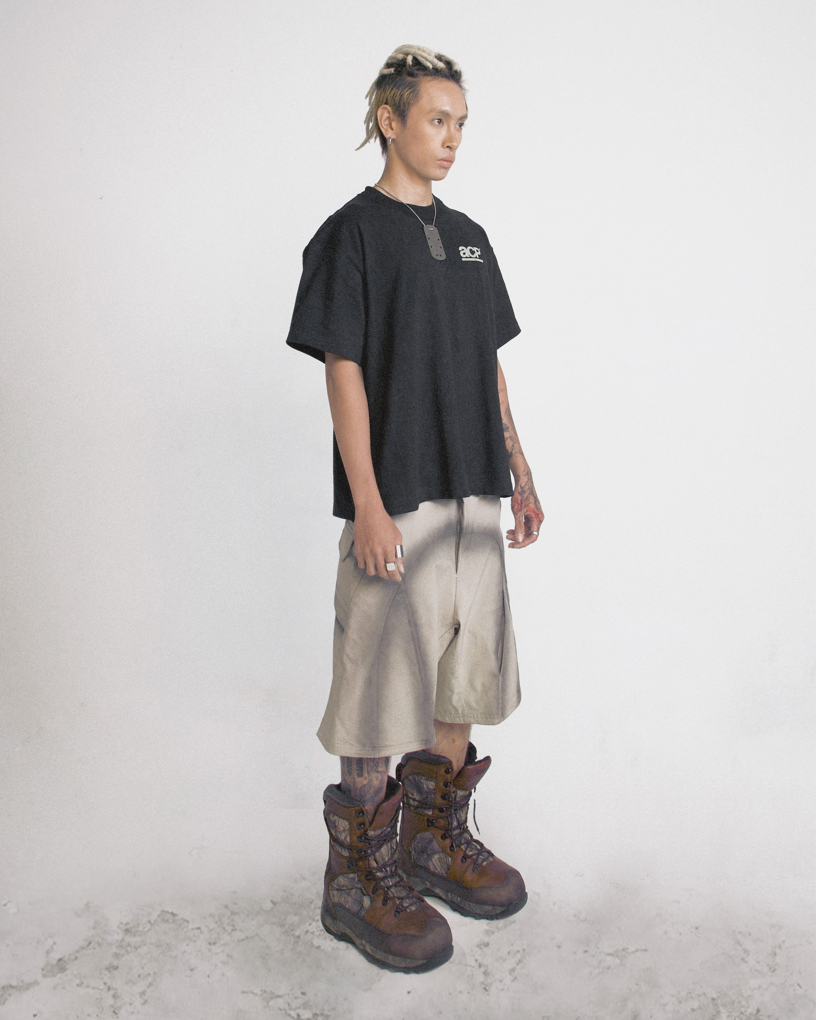 ACP BASIC LOGO BLACK BOXY T-SHIRT