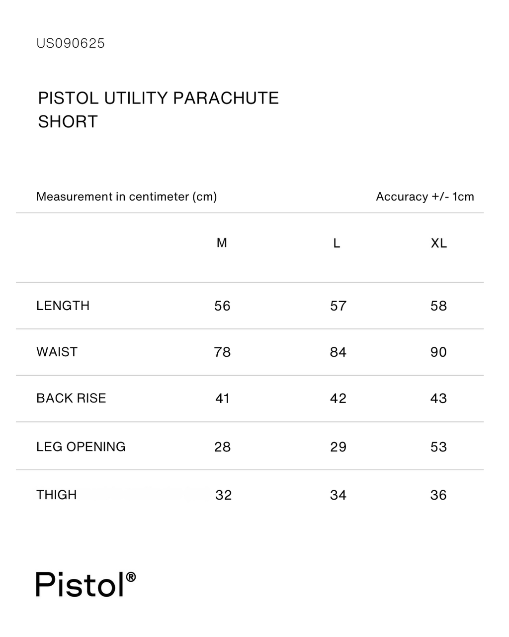 PISTOL ULTILITY PARACHUTE SHORT